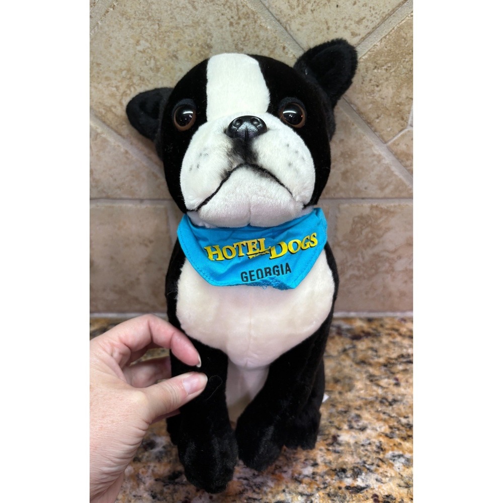 RARE Hotel for Dogs Georgia Boston Terrier plush 2008 FAO Schwarz